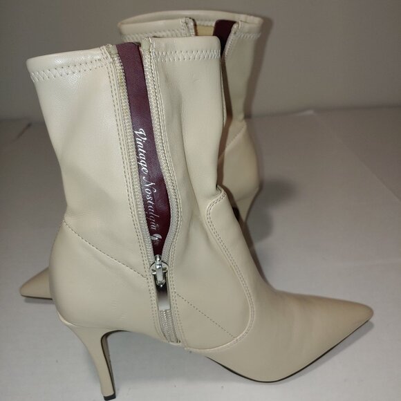Franco Sarto Avana Mid Calf Boot Size 5.5 Cream - Picture 5 of 11